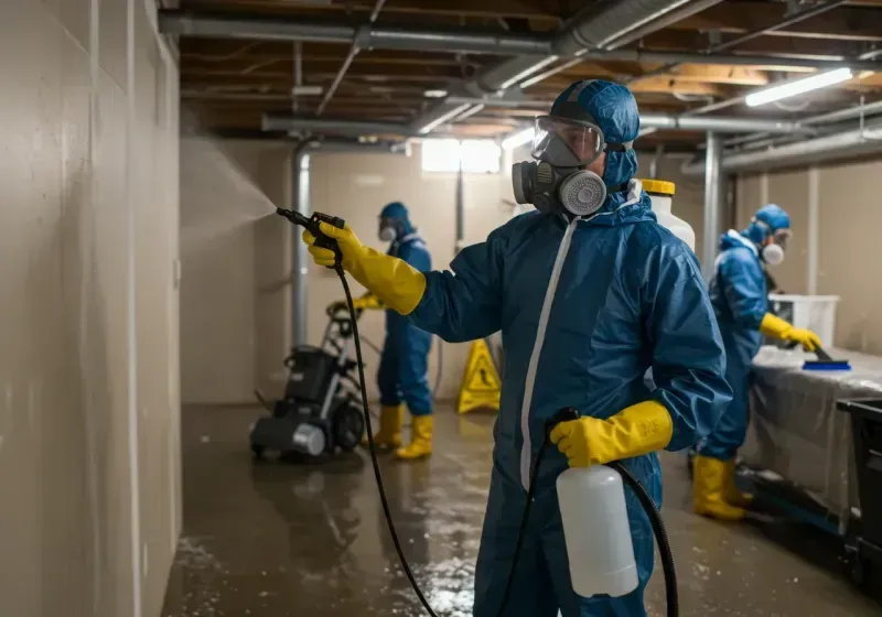 Basement Sanitization and Antimicrobial Treatment process in Red Lodge, MT